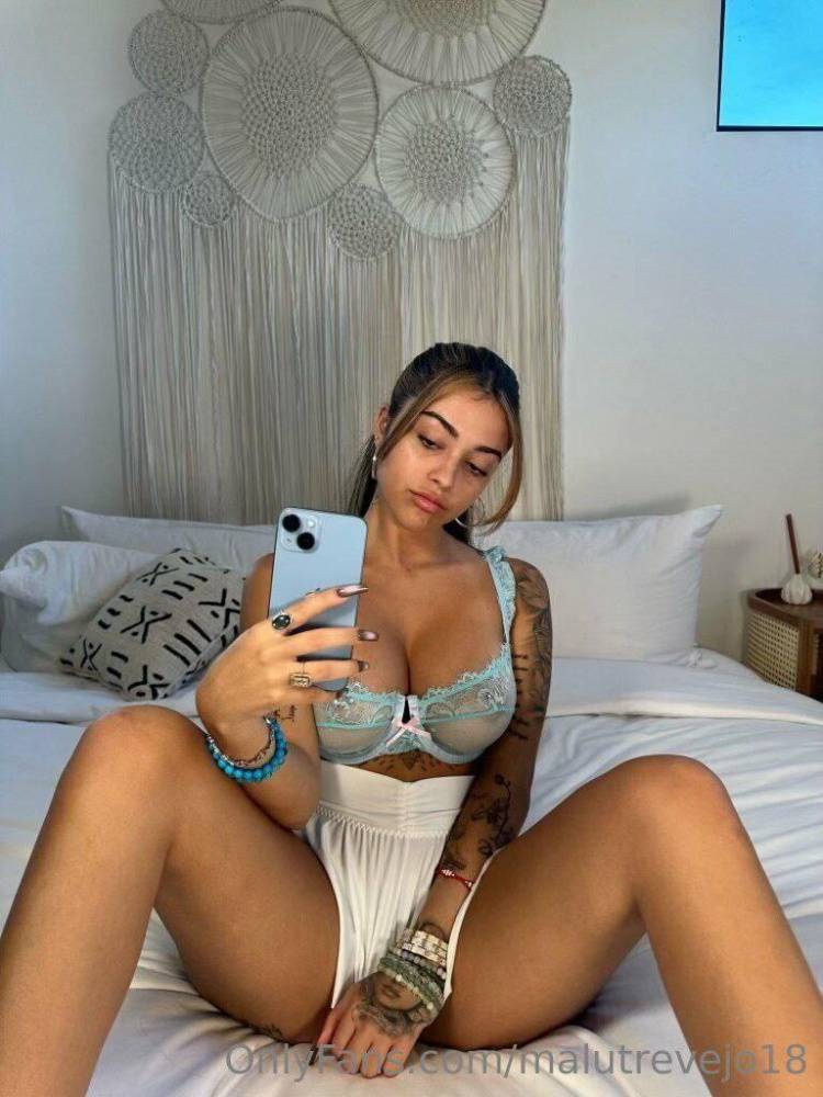 Malu Trevejo Nude Nipples See-Through Lingerie Onlyfans Set Leaked - #2