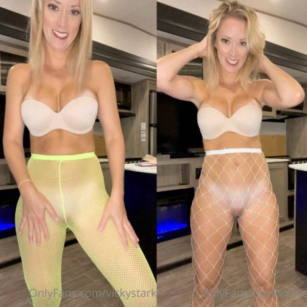 Vicky Stark Nude Mesh Stockings Try On Haul Video Leaked on girlsabc.com