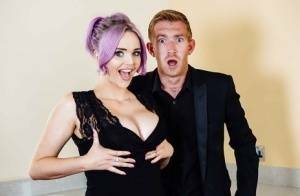 Euro swingers Jasmine James and Skyler Mckay give blowjobs and rude cock on girlsabc.com