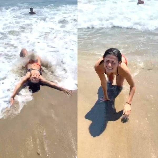 Charli D’Amelio Bikini Beach Fun Video Leaked - Usa on girlsabc.com