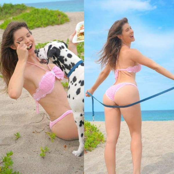 Amanda Cerny Candid Beach Bikini Set Leaked - Usa on girlsabc.com