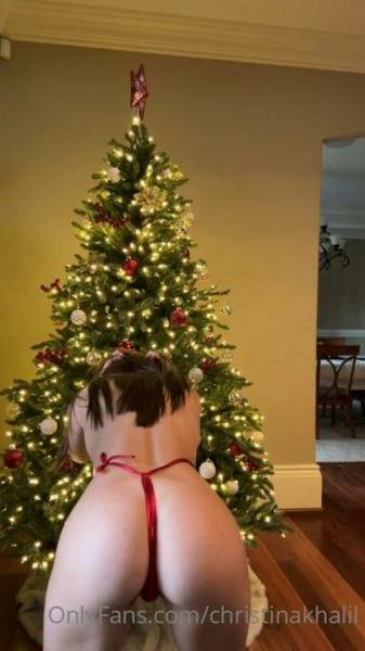 Christina Khalil Christmas Eve Slingkini Onlyfans Video Leaked on girlsabc.com