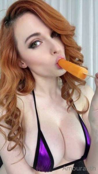 Amouranth Nude Popsicle Blowjob Onlyfans Video on girlsabc.com