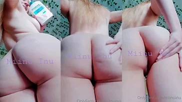 Miinu Inu Ass Lotion Massage Tease Video on girlsabc.com