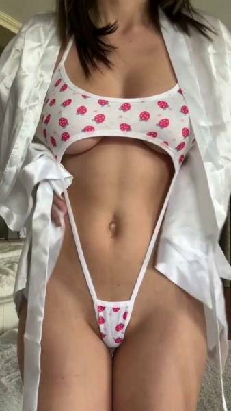 Christina Khalil Robe Strip Sling Bikini Onlyfans Video Leaked - Usa on girlsabc.com