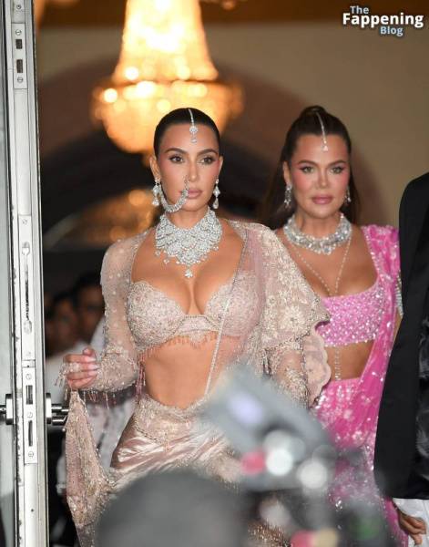 Kim Kardashian & Khloe Kardashian Look Sexy at Anant Ambani’s Wedding (22 Photos) on girlsabc.com