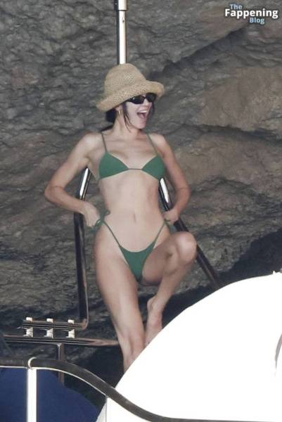 Kendall Jenner Looks Great in a Tiny Green Bikini in Ibiza (140 Photos) on girlsabc.com